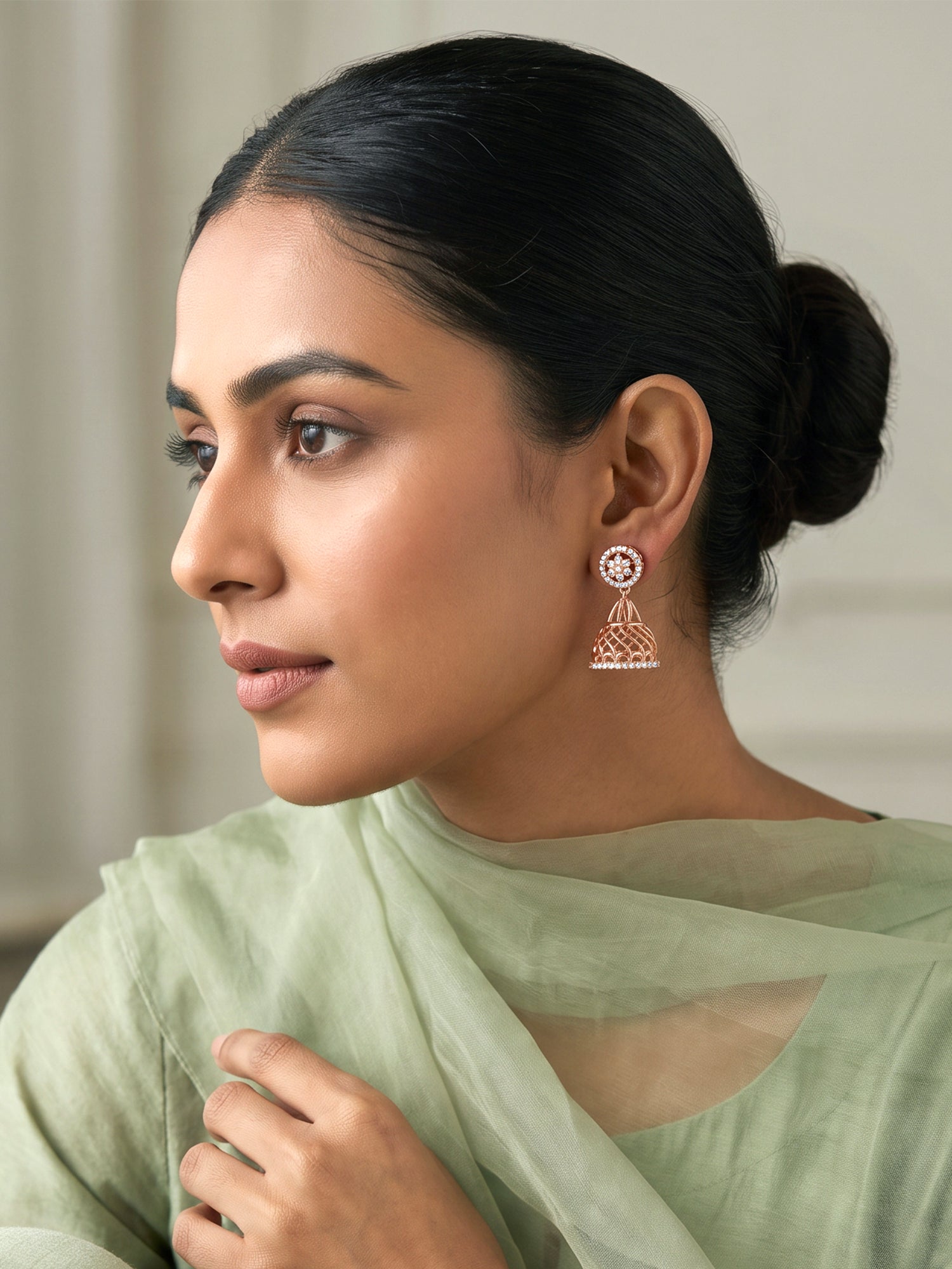 Rose Gold Mehr Jhumka