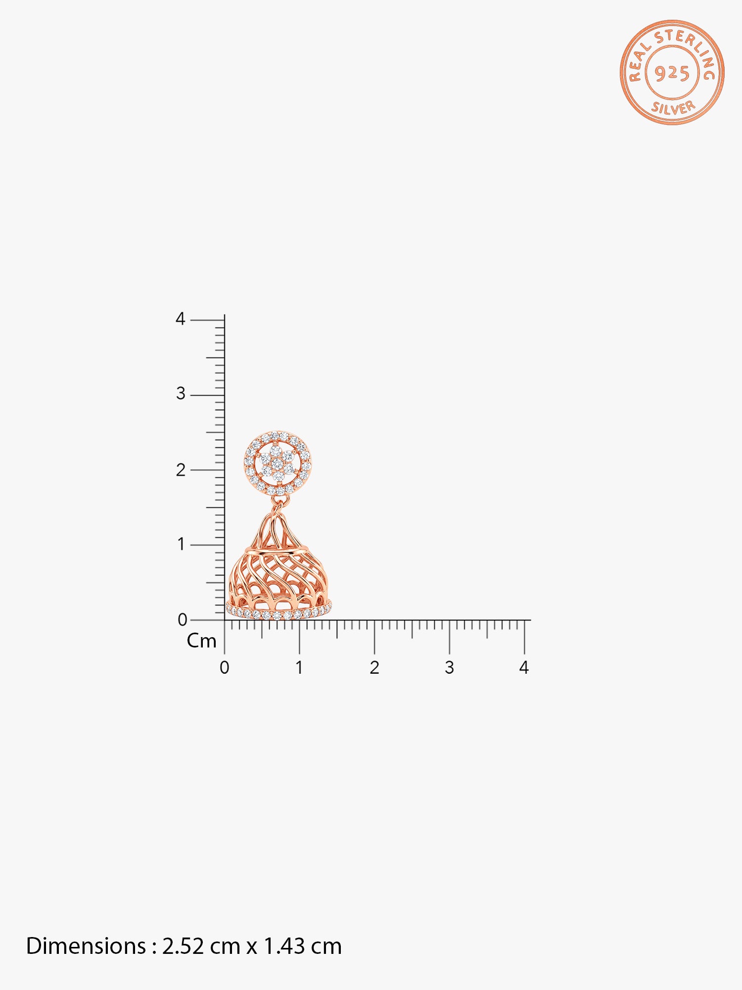 Rose Gold Mehr Jhumka