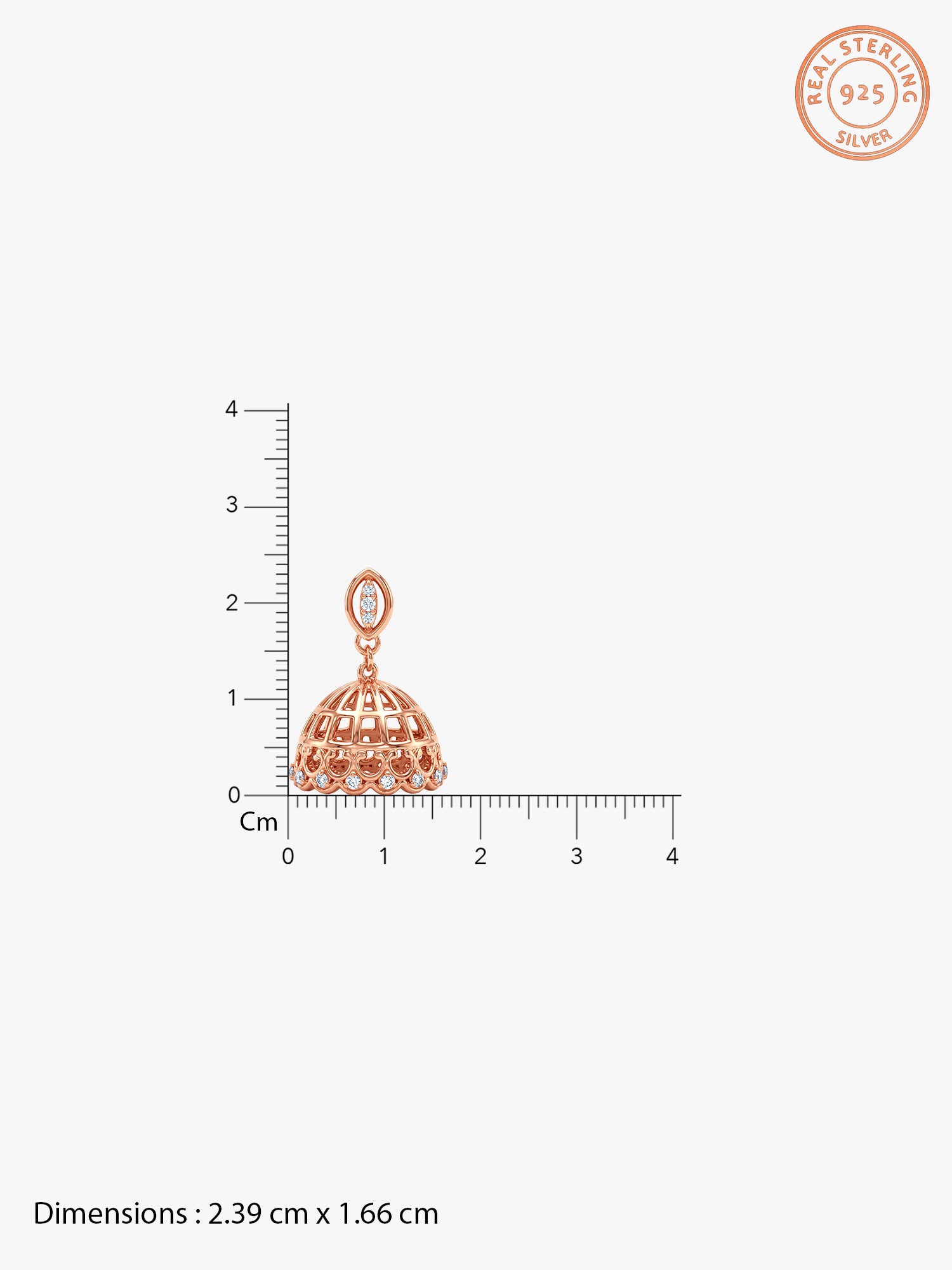 Rose Gold Inayat Jhumka