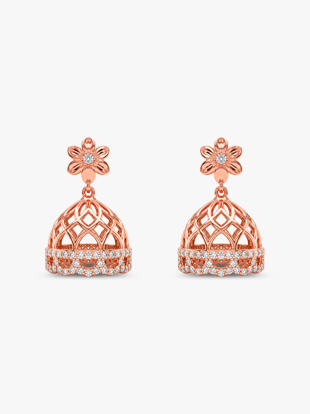 Rose Gold Gulnaar Jhumka