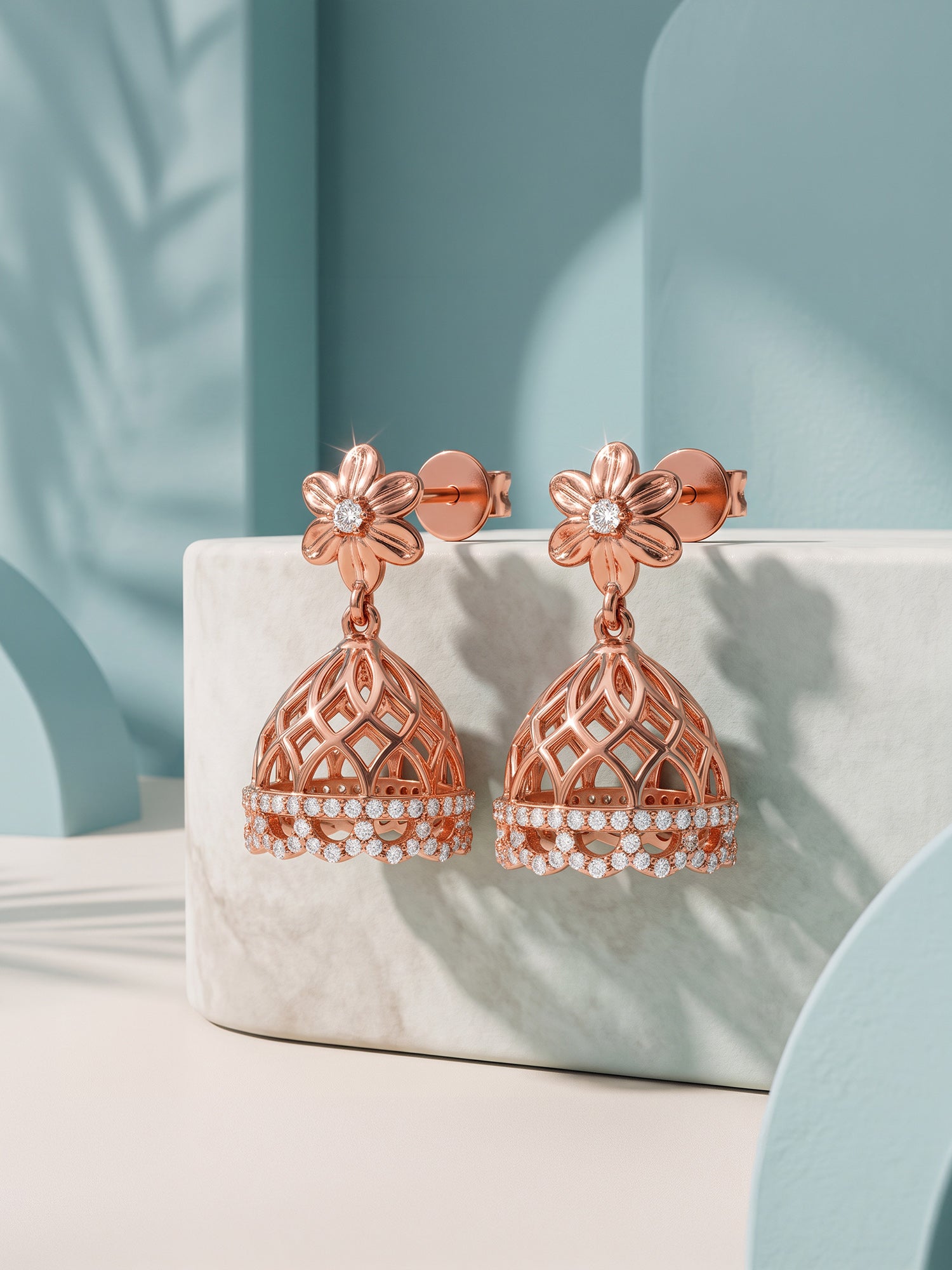 Rose Gold Gulnaar Jhumka