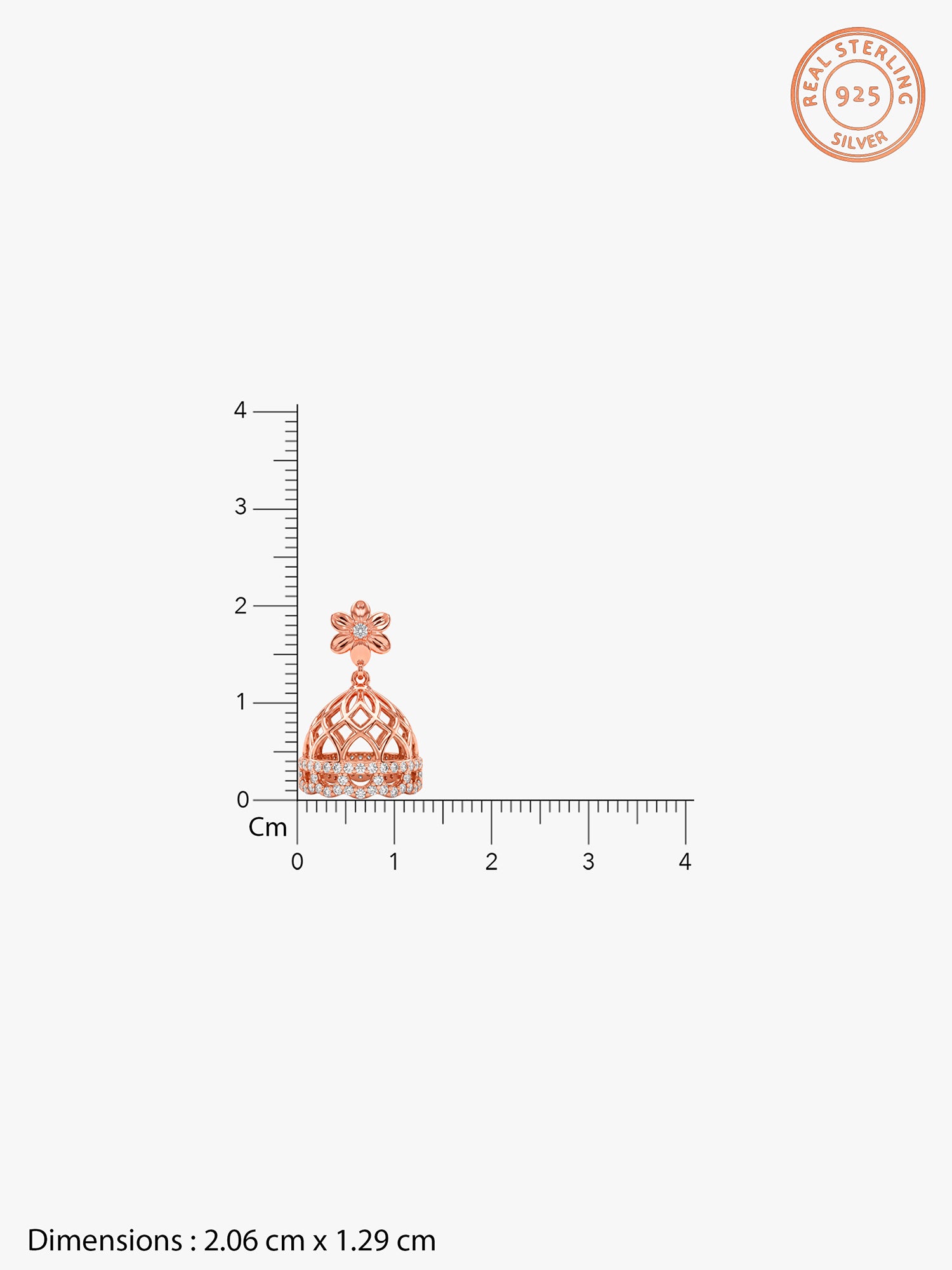 Rose Gold Gulnaar Jhumka