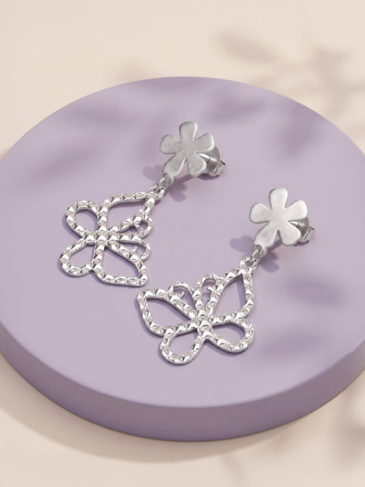 Silver Mariposa Earrings