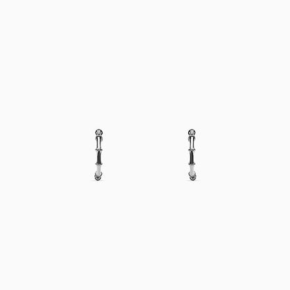 Silver Laguna Half Hoop Earrings