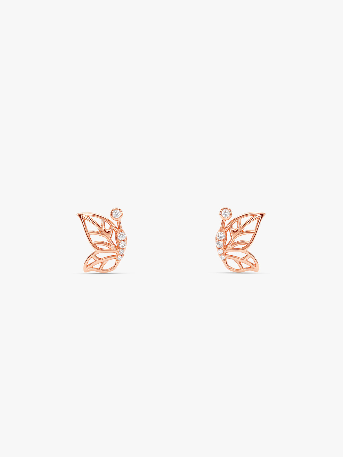 Rose Gold Winged Muse Studs