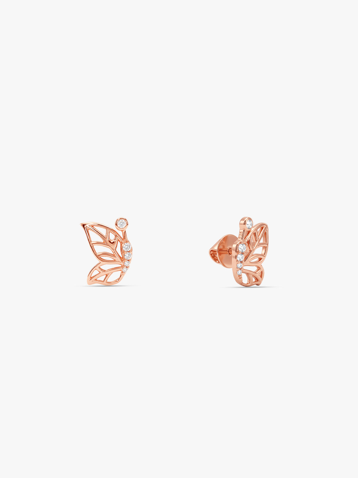 Rose Gold Winged Muse Studs