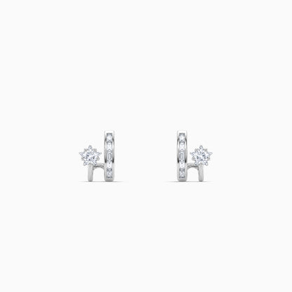 Silver Mirella Parallel Earrings