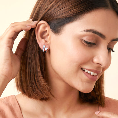 Silver Mirella Parallel Earrings