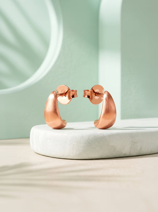 Rose Gold Stylish J Hoops