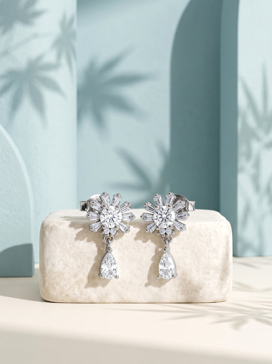 Silver My Sunflower Earrings