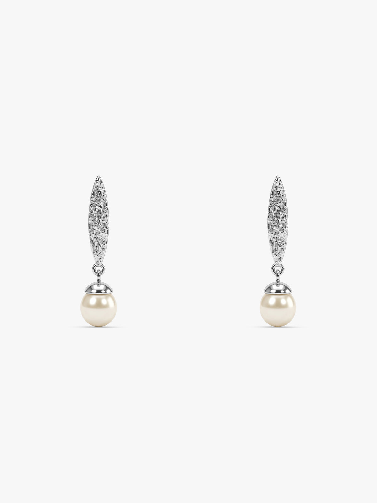 Silver Frost Pearl Earrings