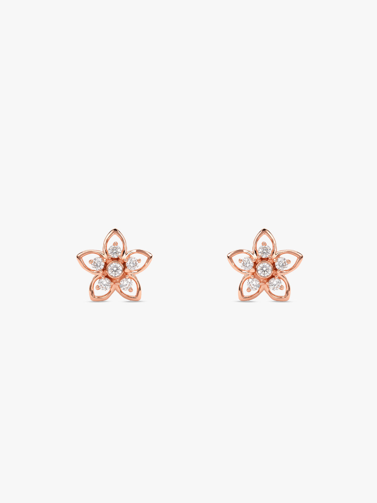 Rose Gold Petal Poetry Studs