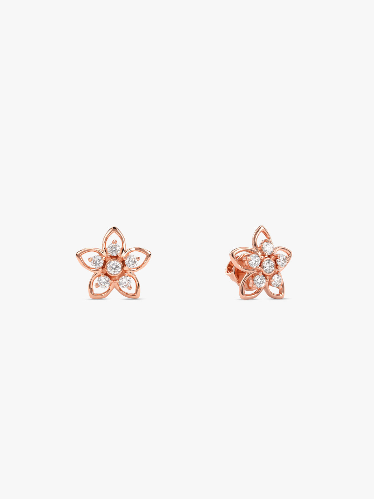 Rose Gold Petal Poetry Studs