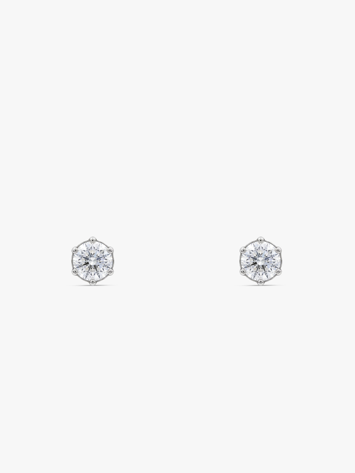 Silver Stella Prism Solitaire Studs