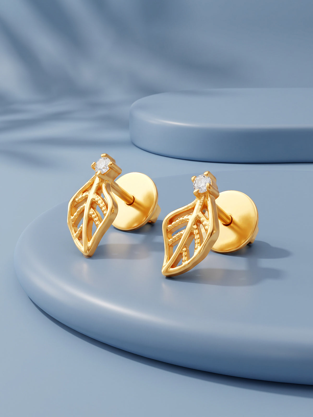 Golden Solitary Eden Earrings