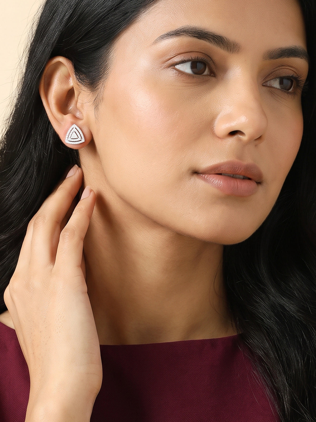 Silver Vittoria Studs
