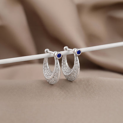 Silver Moonlight Hoop Earrings