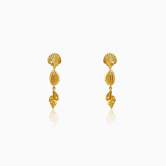 Golden Oceanic Grace Dangler Earrings