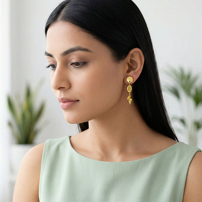 Golden Oceanic Grace Dangler Earrings