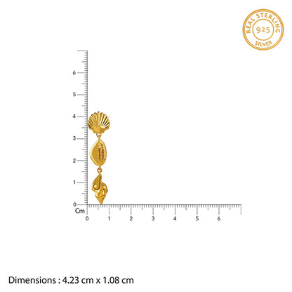 Golden Oceanic Grace Dangler Earrings