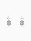 Silver Falling Heart Earrings