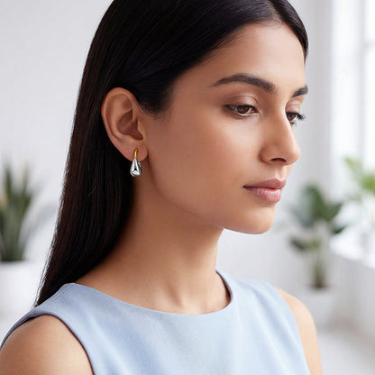 Dual Tone Uniquely Yours Hoop Earrings