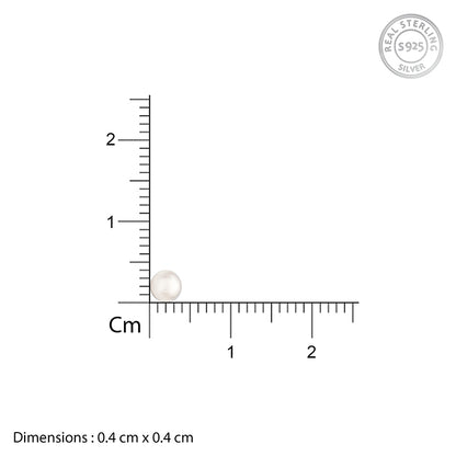 Silver Sea Pearl Stud Earrings