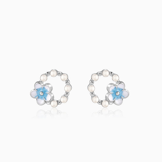Silver Nari Pearl Stud Earrings