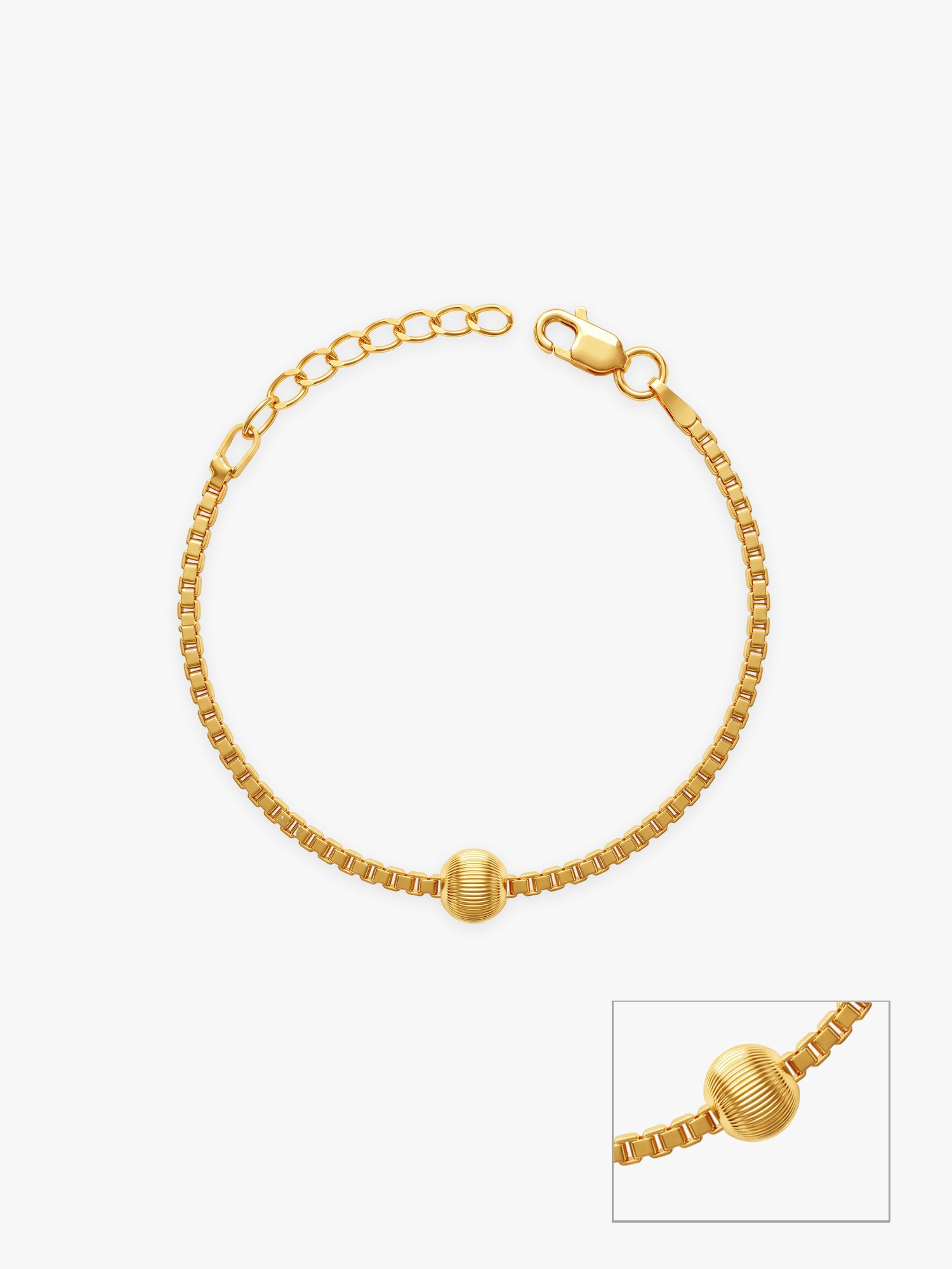 Golden Sunshine Bead Kids Anklet