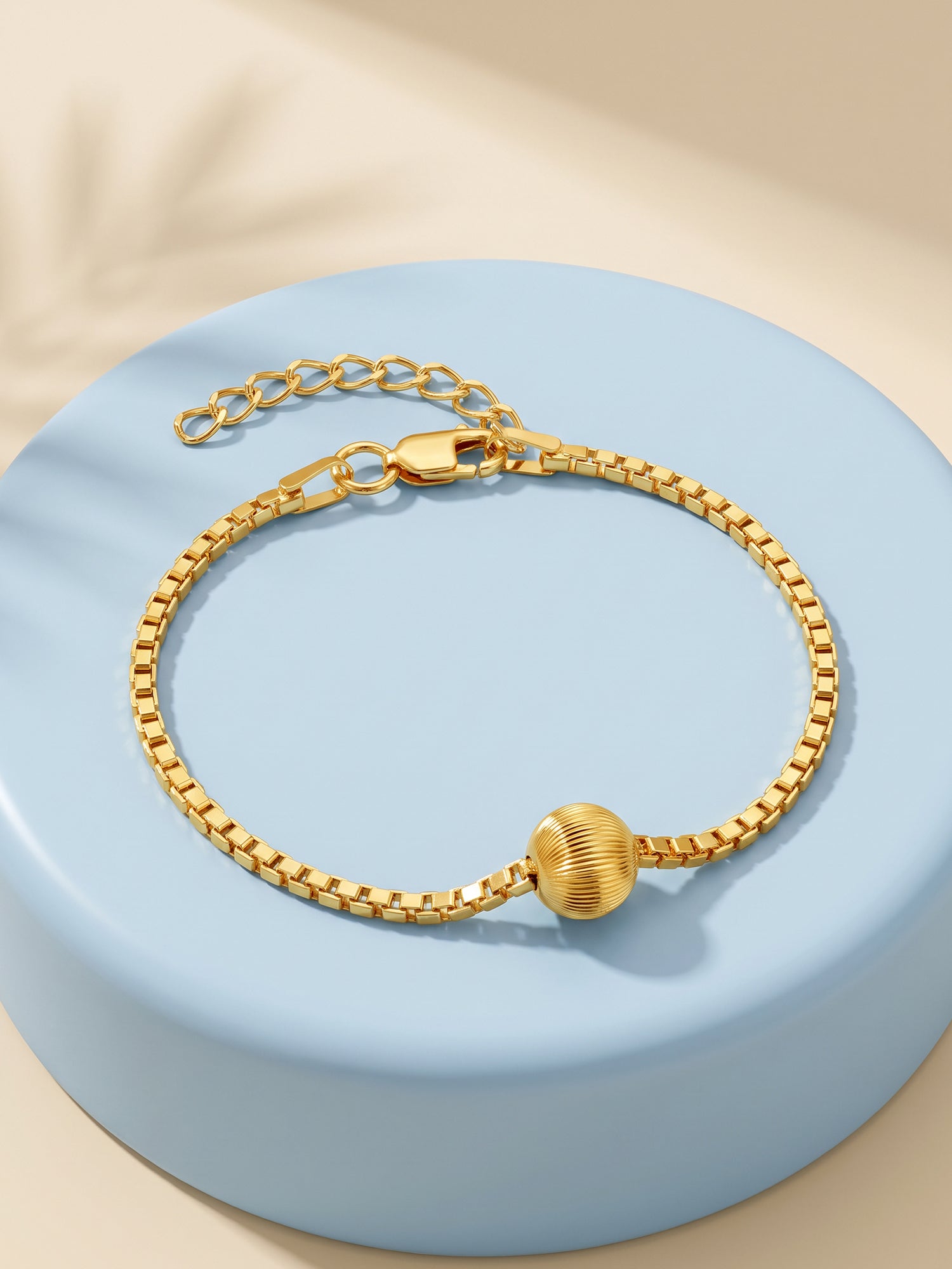 Golden Sunshine Bead Kids Anklet