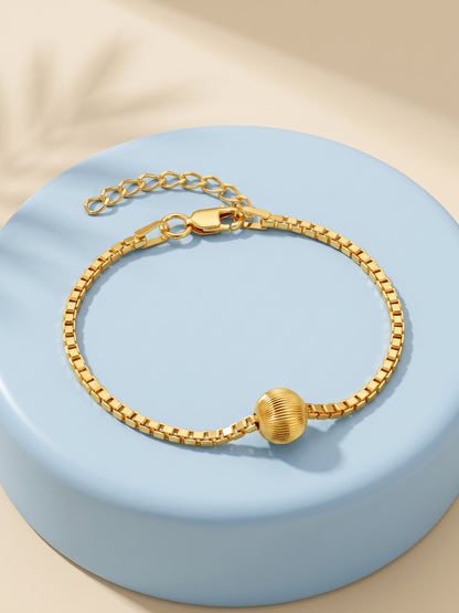 Golden Sunshine Bead Kids Anklet