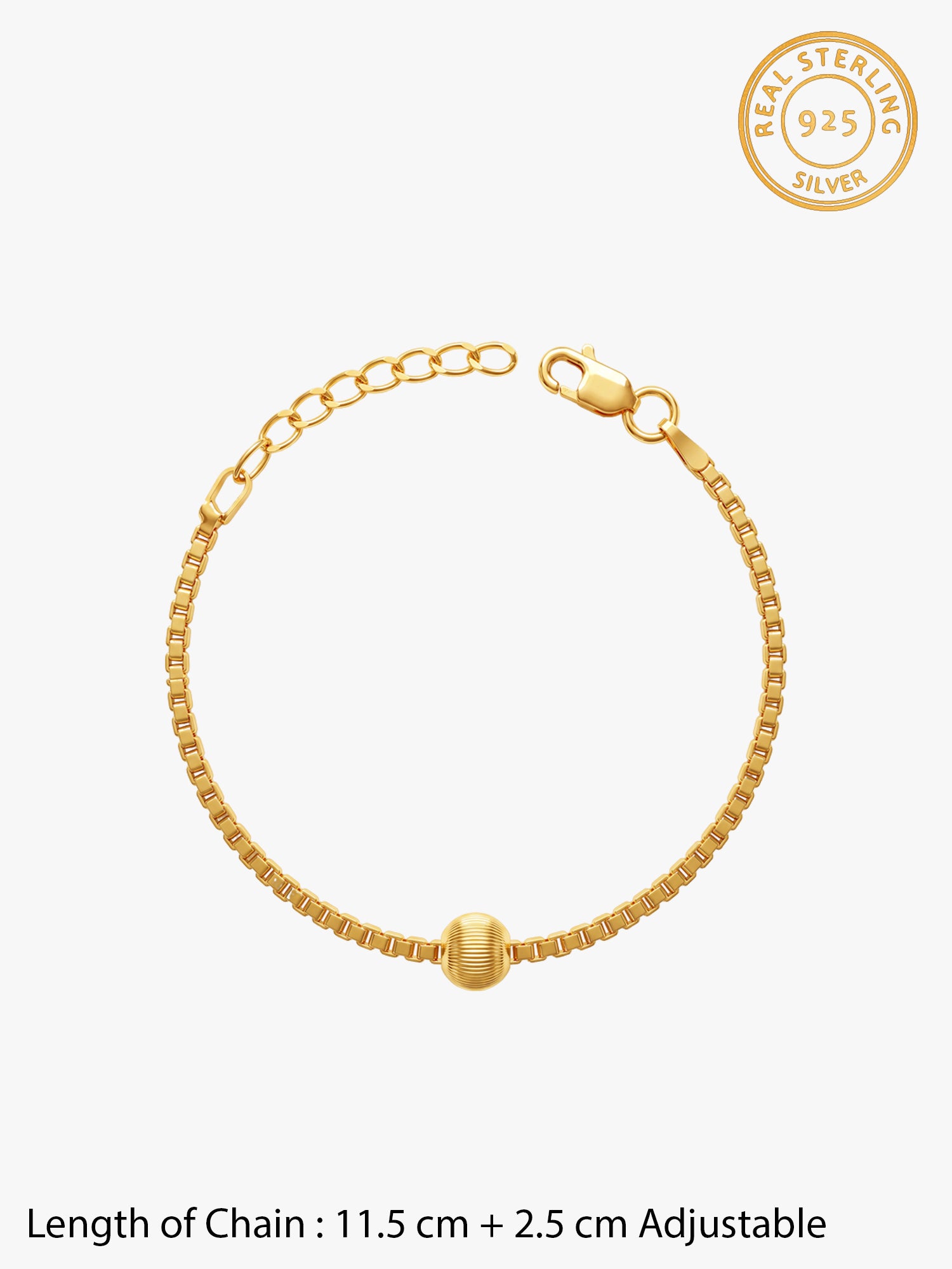 Golden Sunshine Bead Kids Anklet