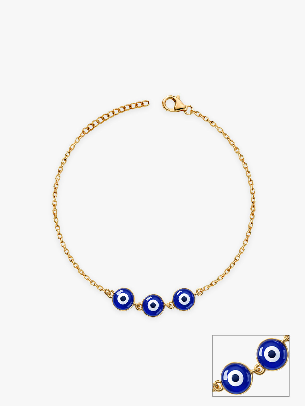 Golden Nazar Raksha Evil Eye Kids Anklet (2-6 Years)