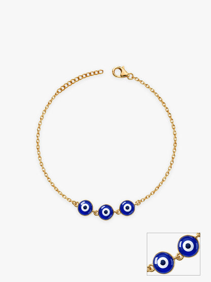 Golden Nazar Raksha Evil Eye Kids Anklet (2-6 Years)