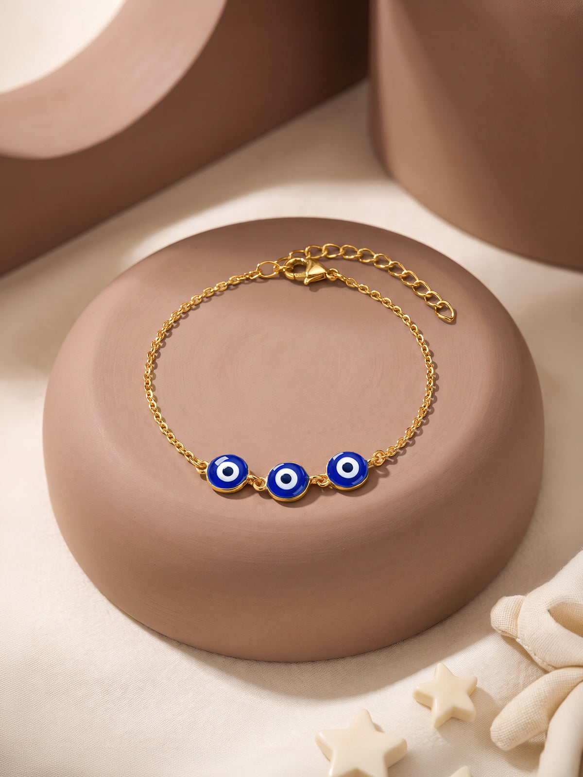Golden Nazar Raksha Evil Eye Kids Anklet (2-6 Years)