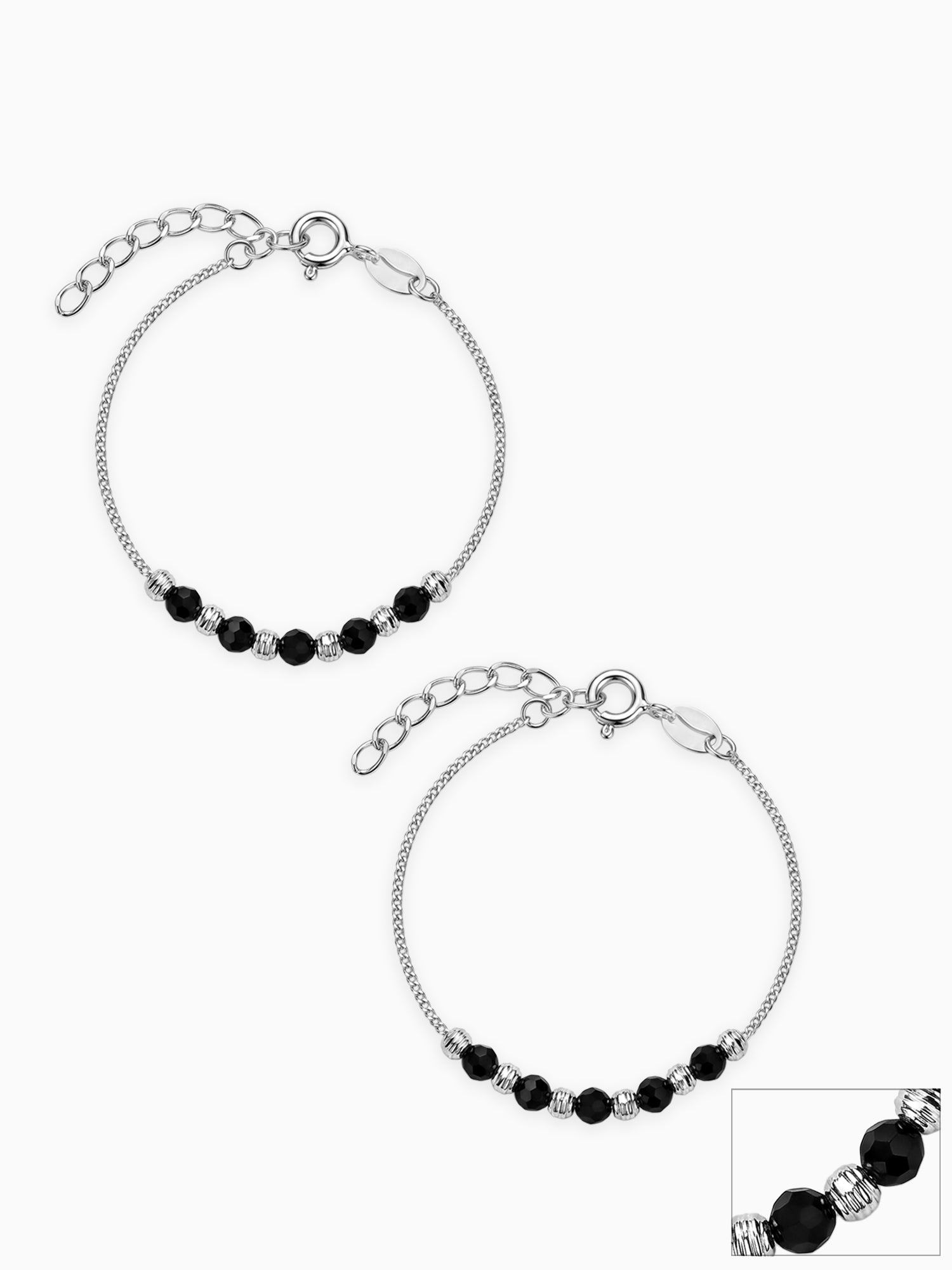 Silver Cute Beads Kids Anklets