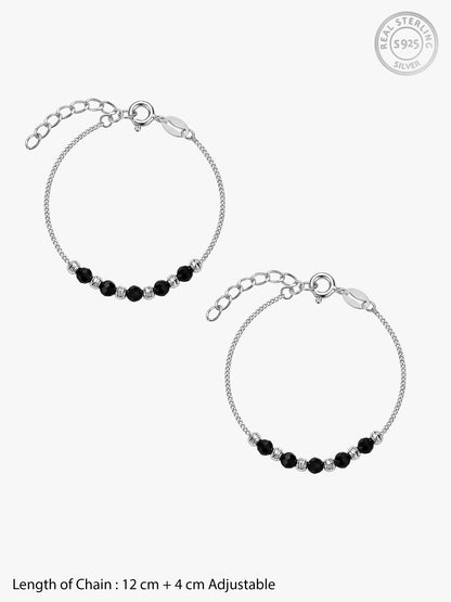 Silver Cute Beads Kids Anklets
