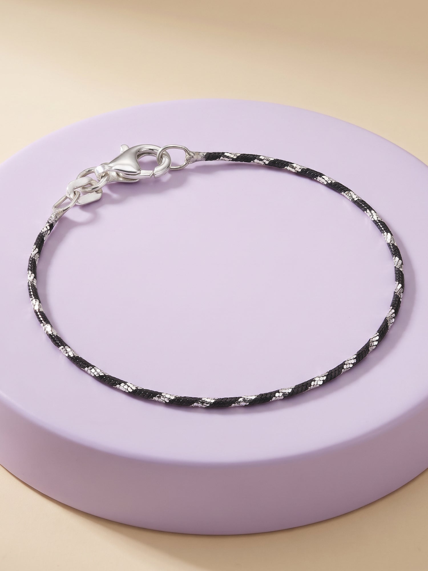 Silver Twinkle Twist Kids Anklet