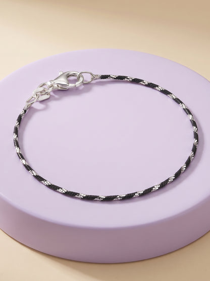 Silver Twinkle Twist Kids Anklet
