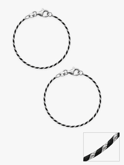 Silver Twinkle Twist Kids Anklets