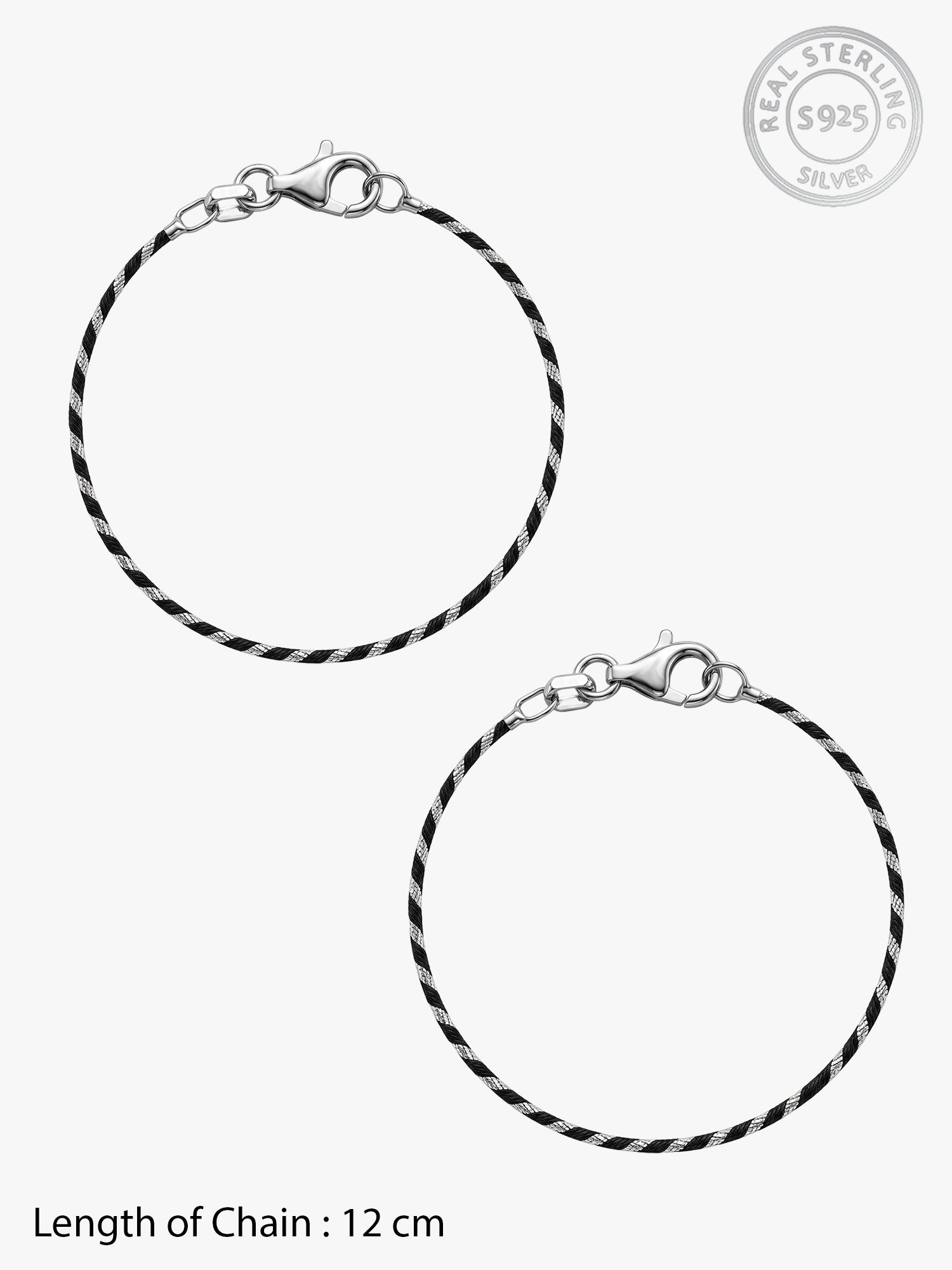 Silver Twinkle Twist Kids Anklets