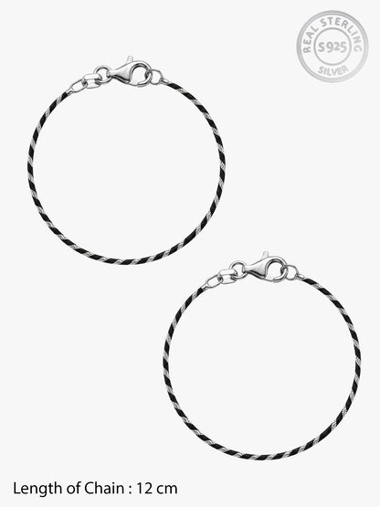 Silver Twinkle Twist Kids Anklets