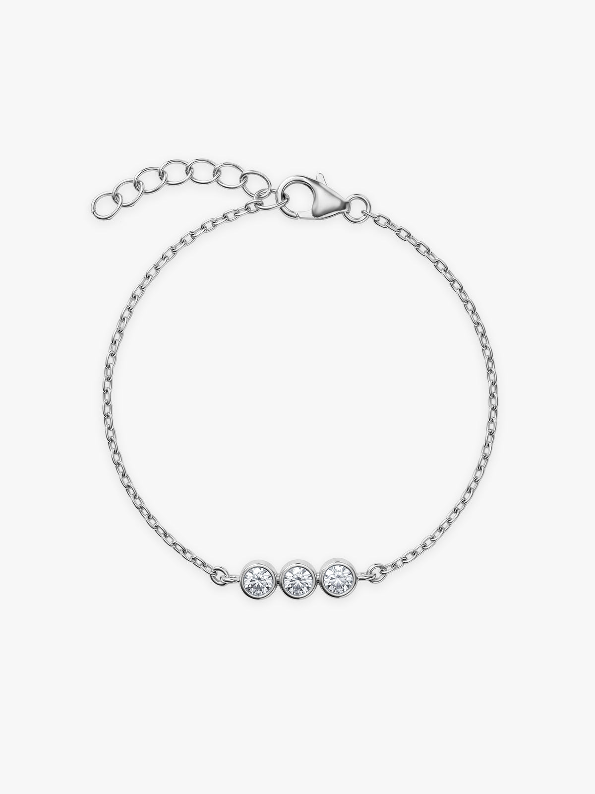 Silver Sparkling Trio Kids Bracelet