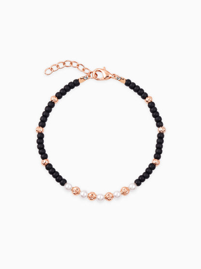 Rose Gold Beady Bestie Kids Bracelet