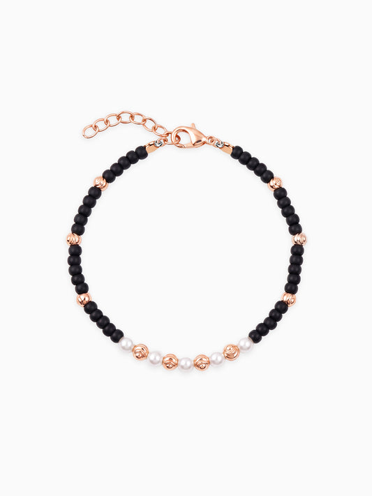 Rose Gold Beady Bestie Kids Bracelet