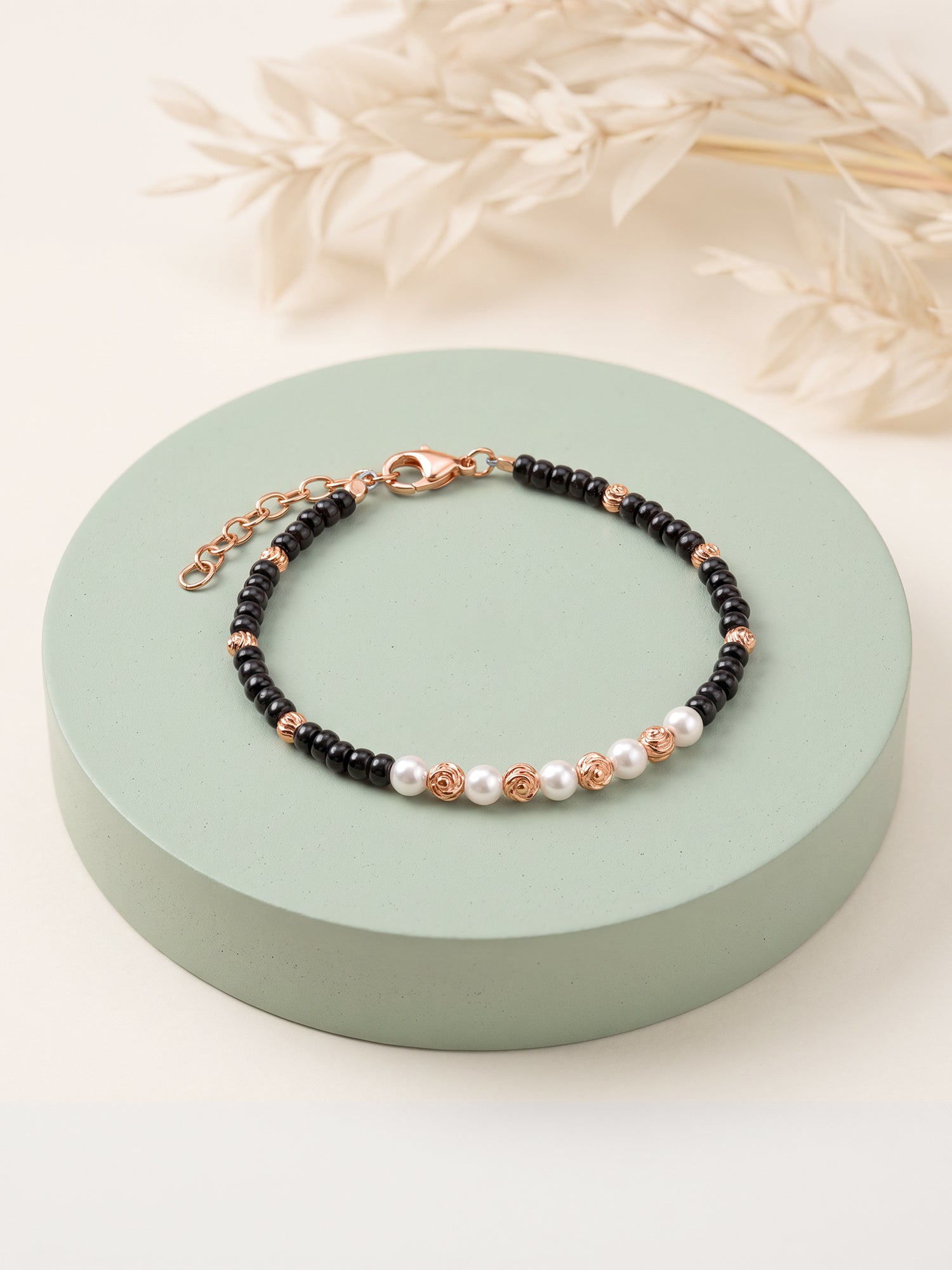 Rose Gold Beady Bestie Kids Bracelet