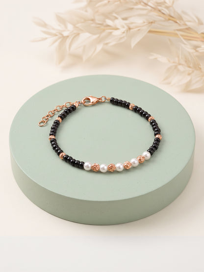 Rose Gold Beady Bestie Kids Bracelet