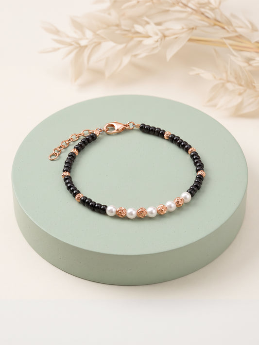 Rose Gold Beady Bestie Kids Bracelet