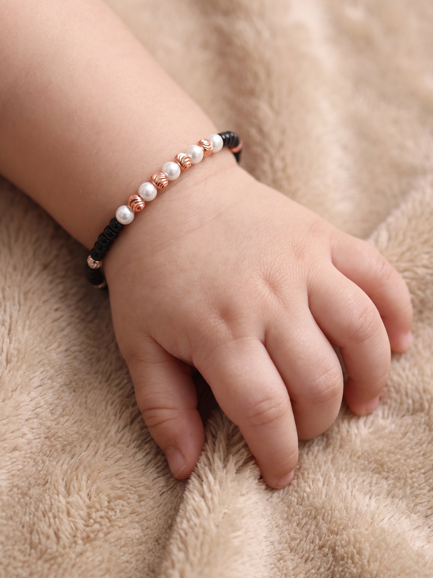 Rose Gold Beady Bestie Kids Bracelet