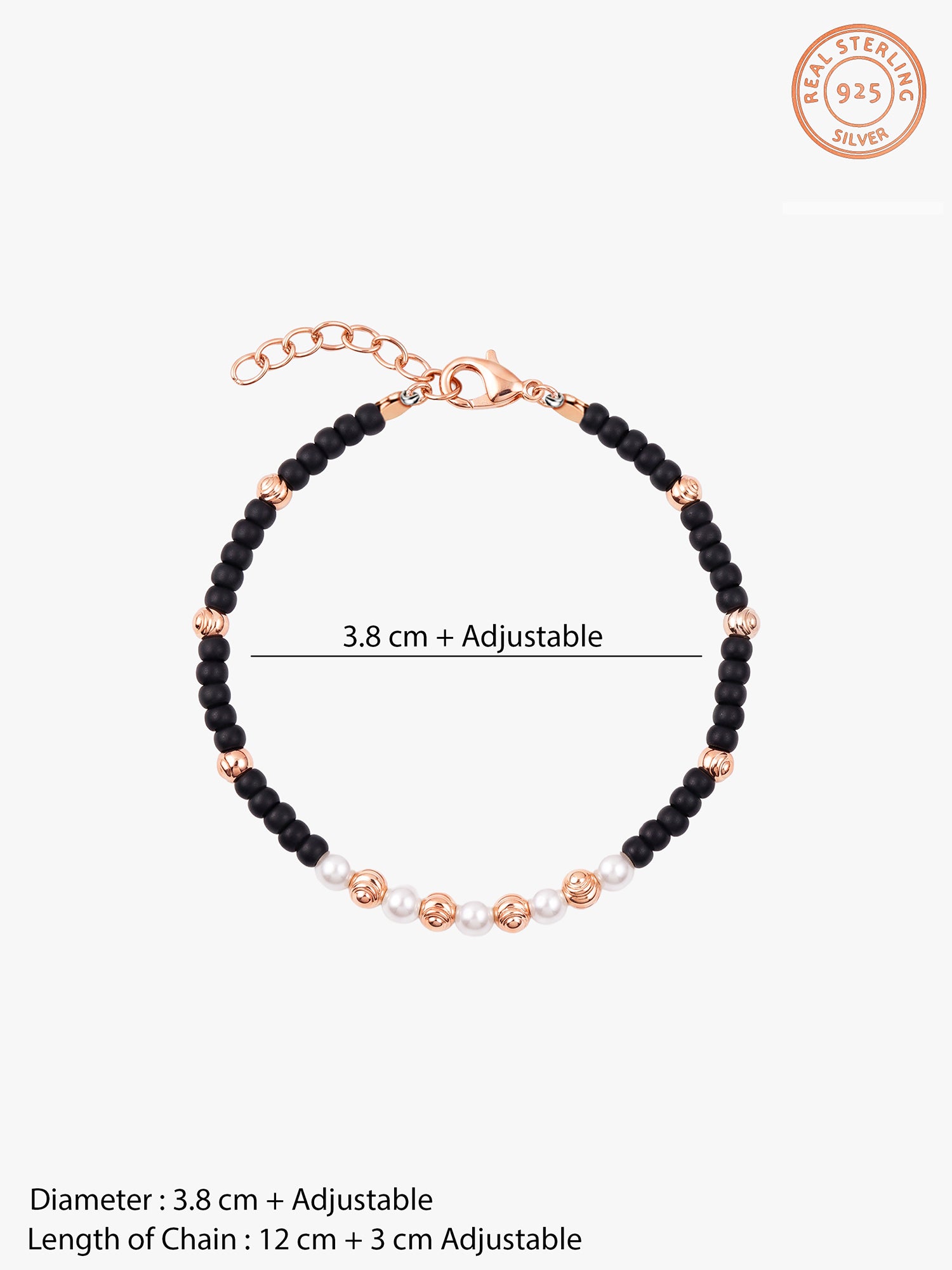 Rose Gold Beady Bestie Kids Bracelet